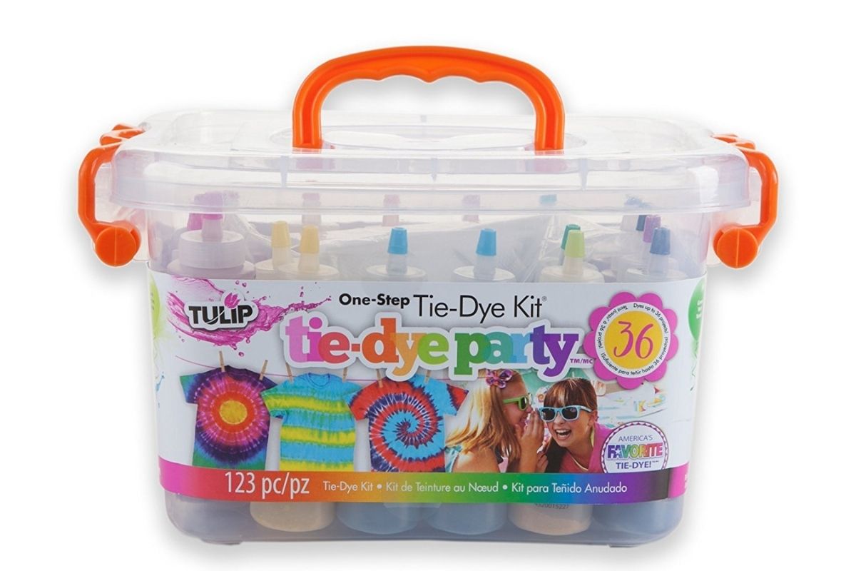 Tulip One-Step Tie-Dye Party, 18 Pre-Filled Bottles, Creative Group Activity, All-in-1 Fashion Design Kit, 1 Pack, Rainbow