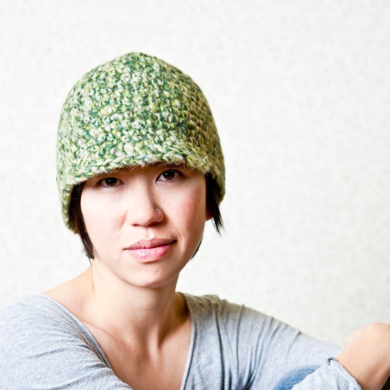 Seed Stitch Brim Bucket Hat