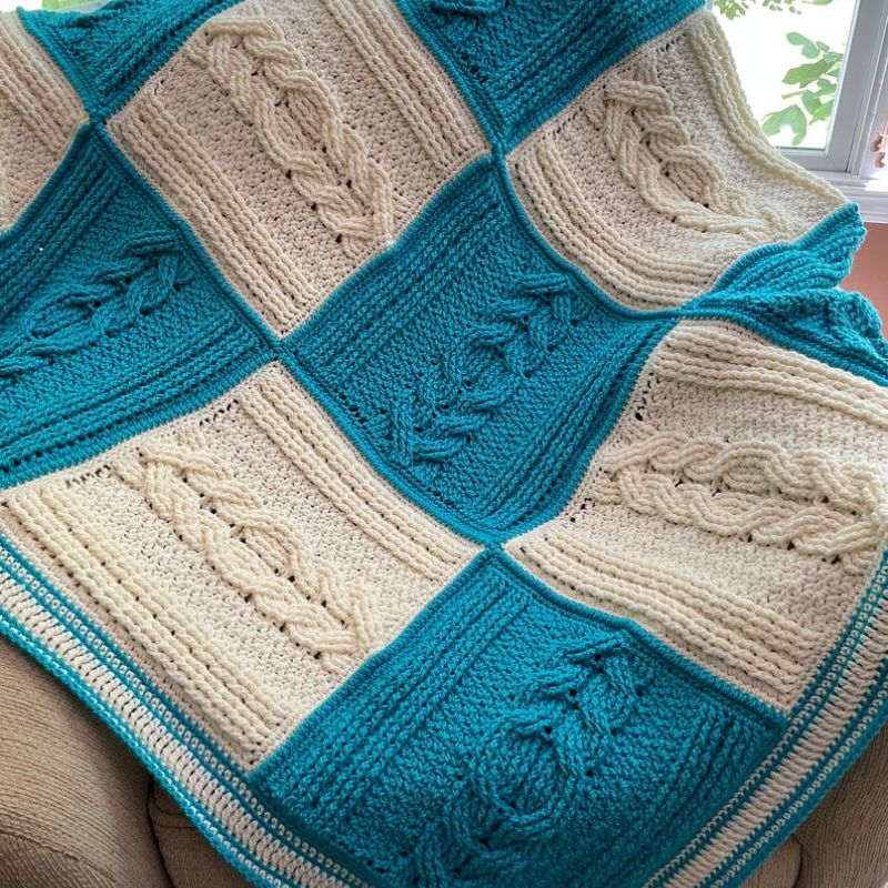 How To Block The Crochet Cable Blanket?