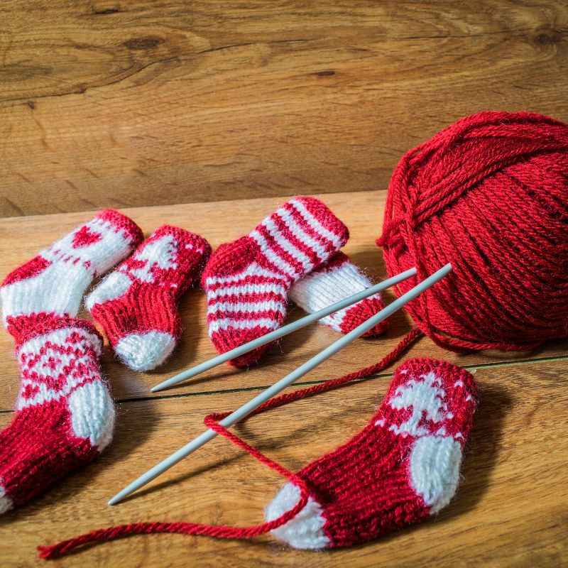 socks knitting prepration