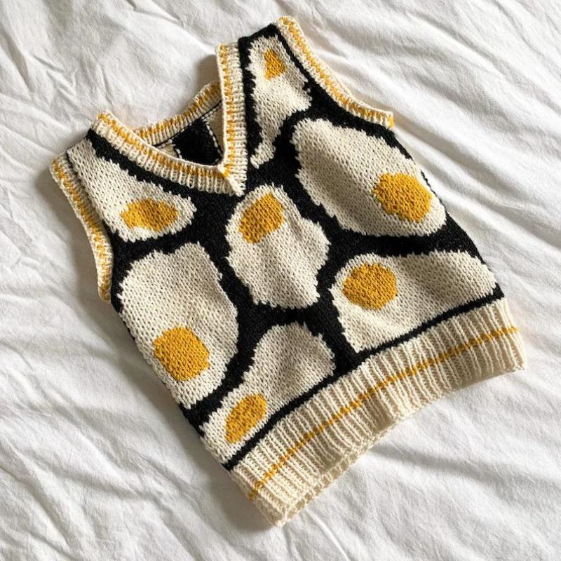 V-Neck Vest Knitting Patterns