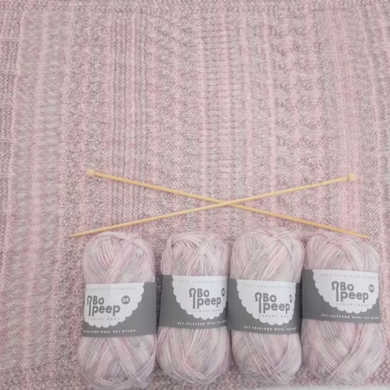 Bo Peep Baby Blanket knitting kit