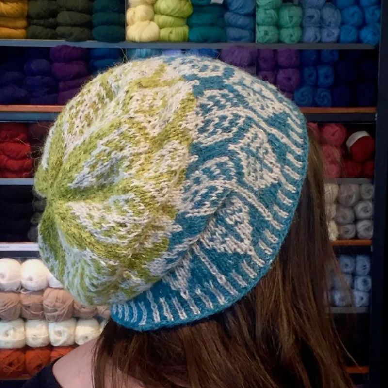 Spring Leaves Slouchy Hat Knitting Kit