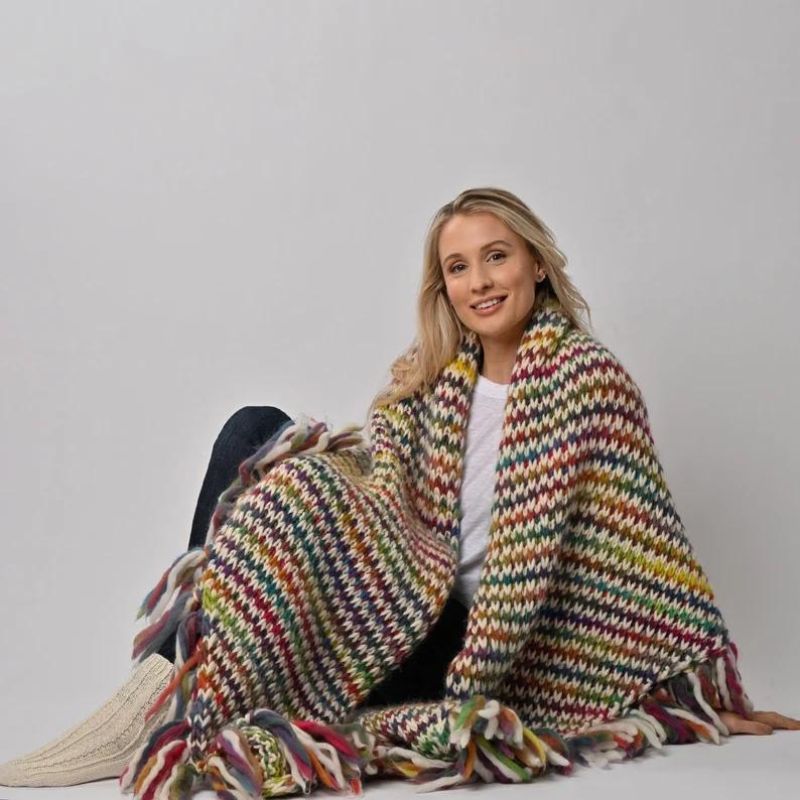 Ellie Easy Rainbow Wrap Knitting Kit