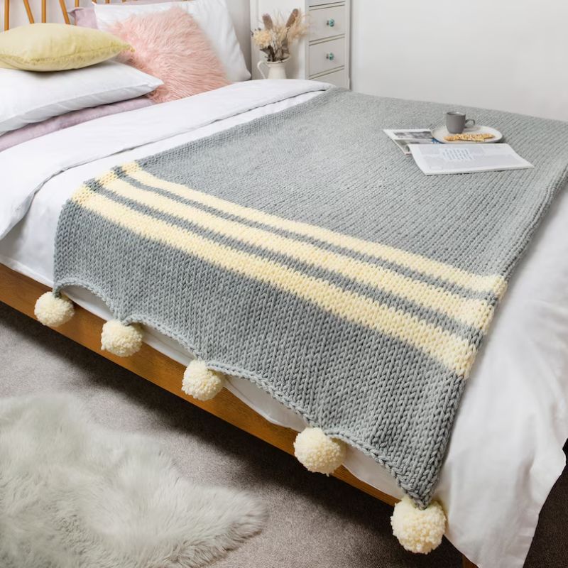 College Blanket Knitting Kit