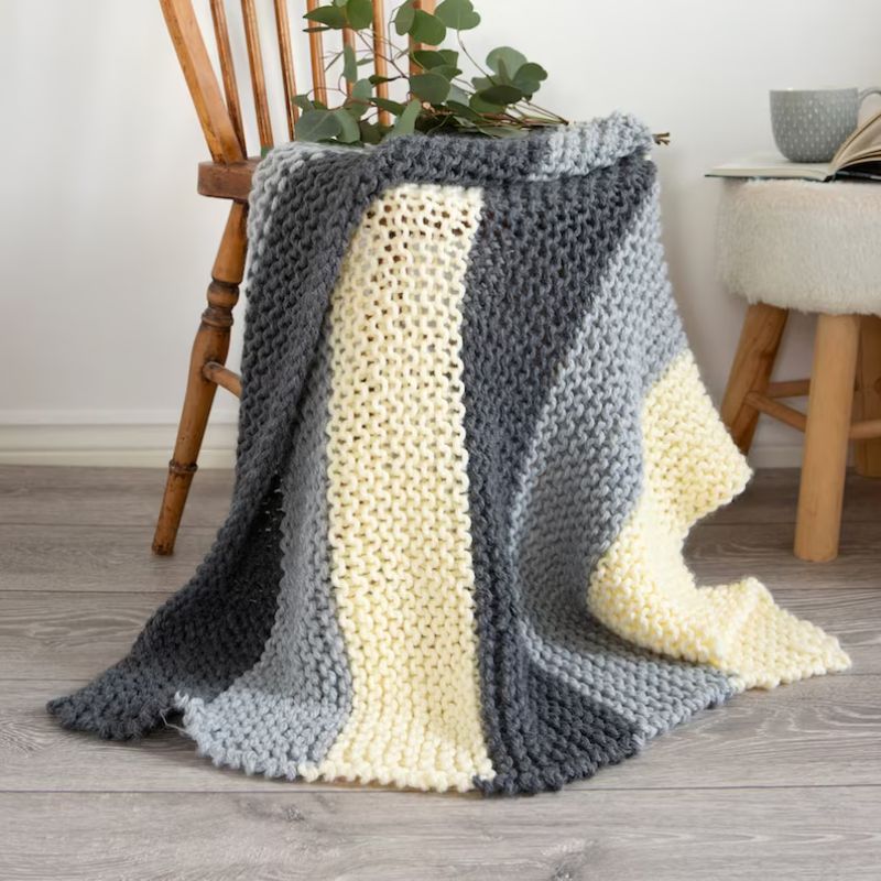 Stripy Blanket Knitting Kit