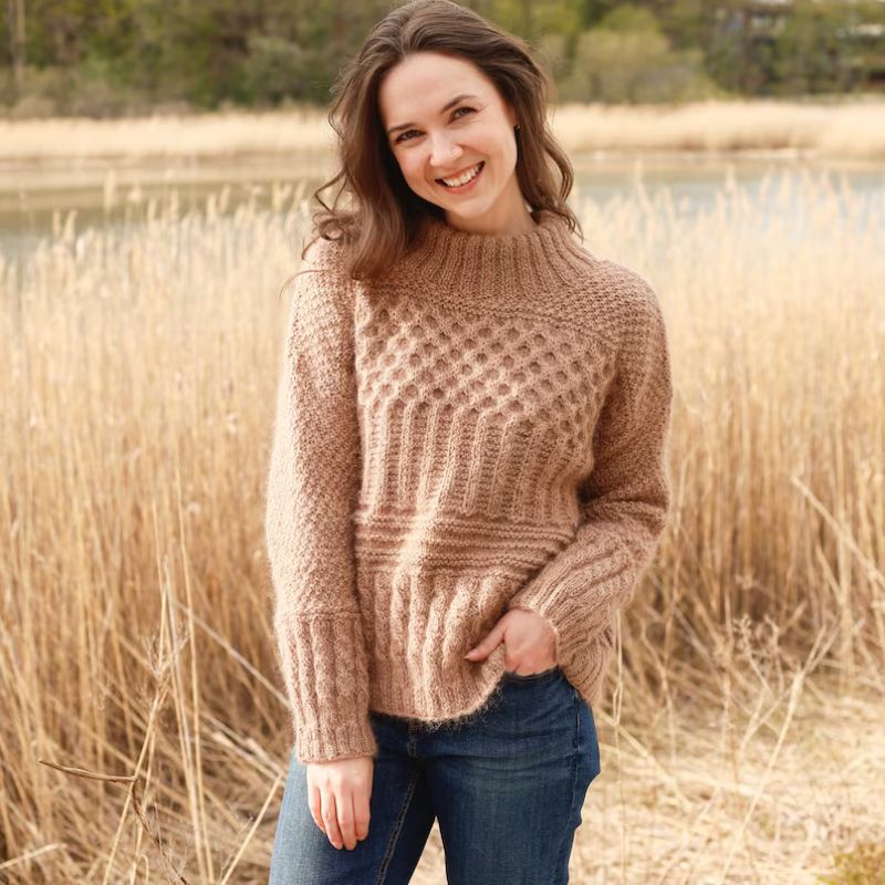 Cracked Walnuts Sweater knitting kit