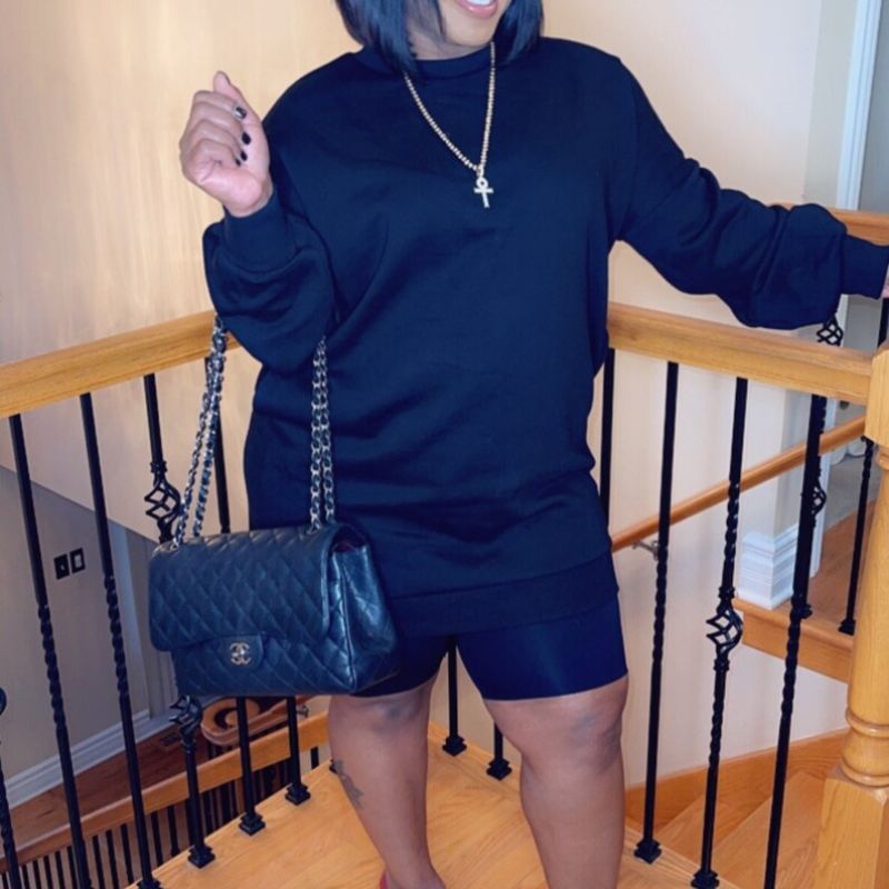  High-Low Hem Sweatshirt