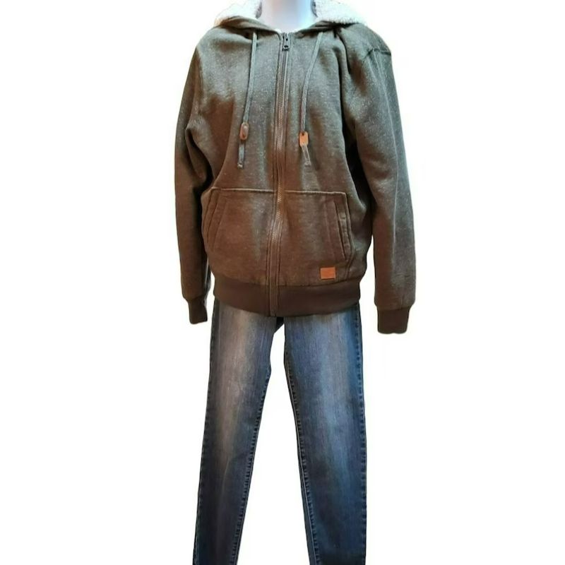 Sherpa-Lined Sweatshirt