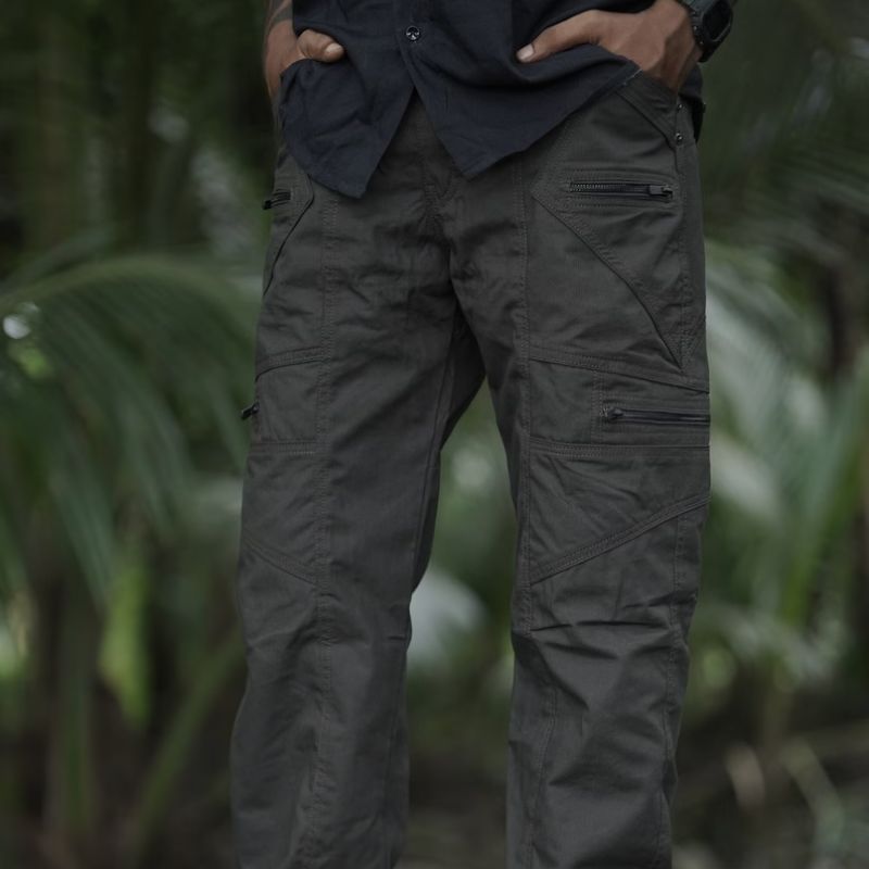 COVID Men's Green Cotton Cargo Pant