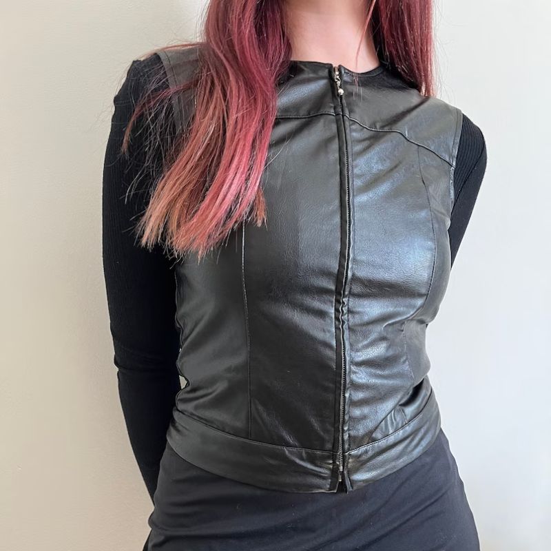 Faux Leather Vests